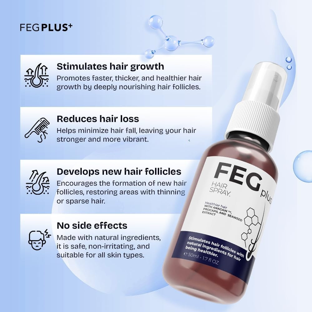 Premium FEG Plus Hair Growth 100% Fast + Organic Solution